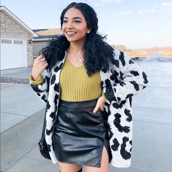 Forever 21 Sweaters - Leopard Cardigan